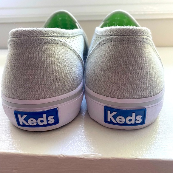 Size 10 Keds light gray slide on mules - Picture 2 of 3